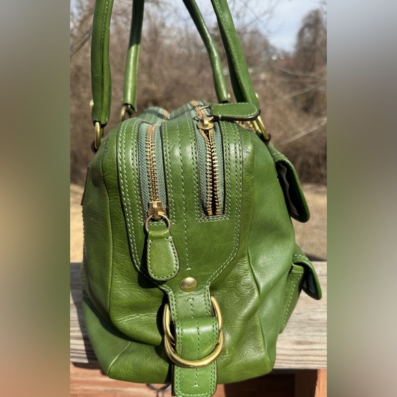 Coach Bleecker Street Legacy Peyton Apple Green Leather Satchel - Picture 5 of 16